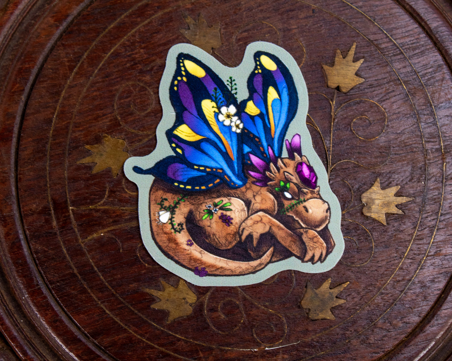 Grumpy Butterfly Dragonette Sticker