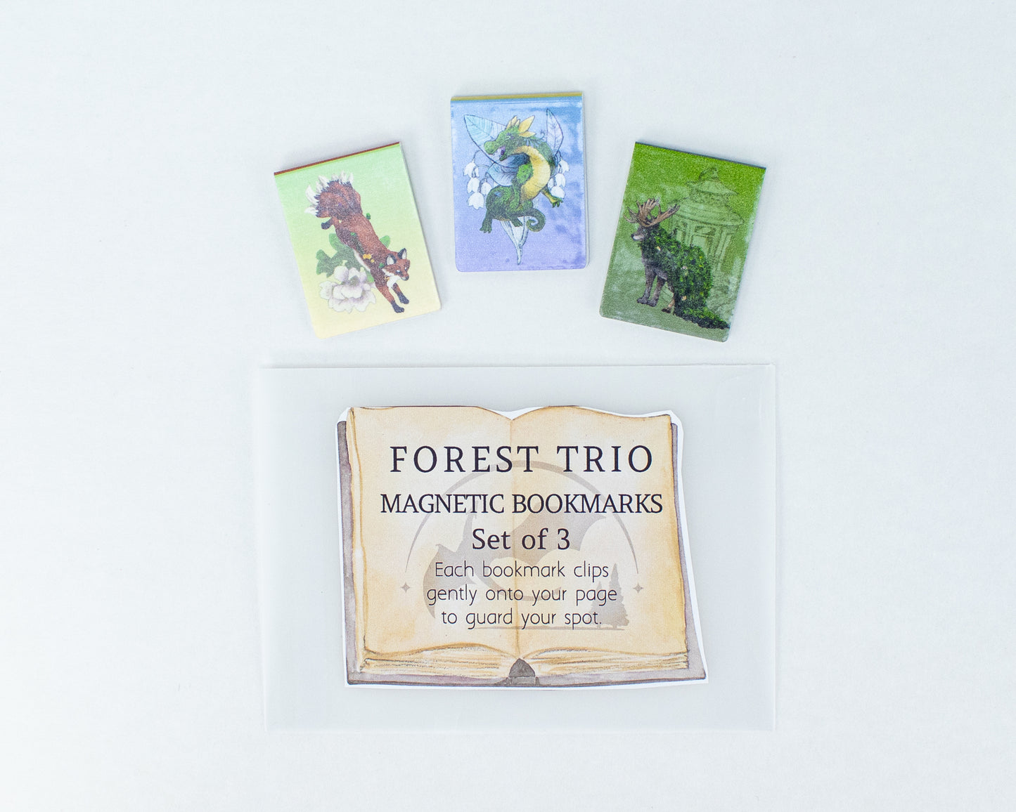 Forest Trio Magnet Bookmark Set