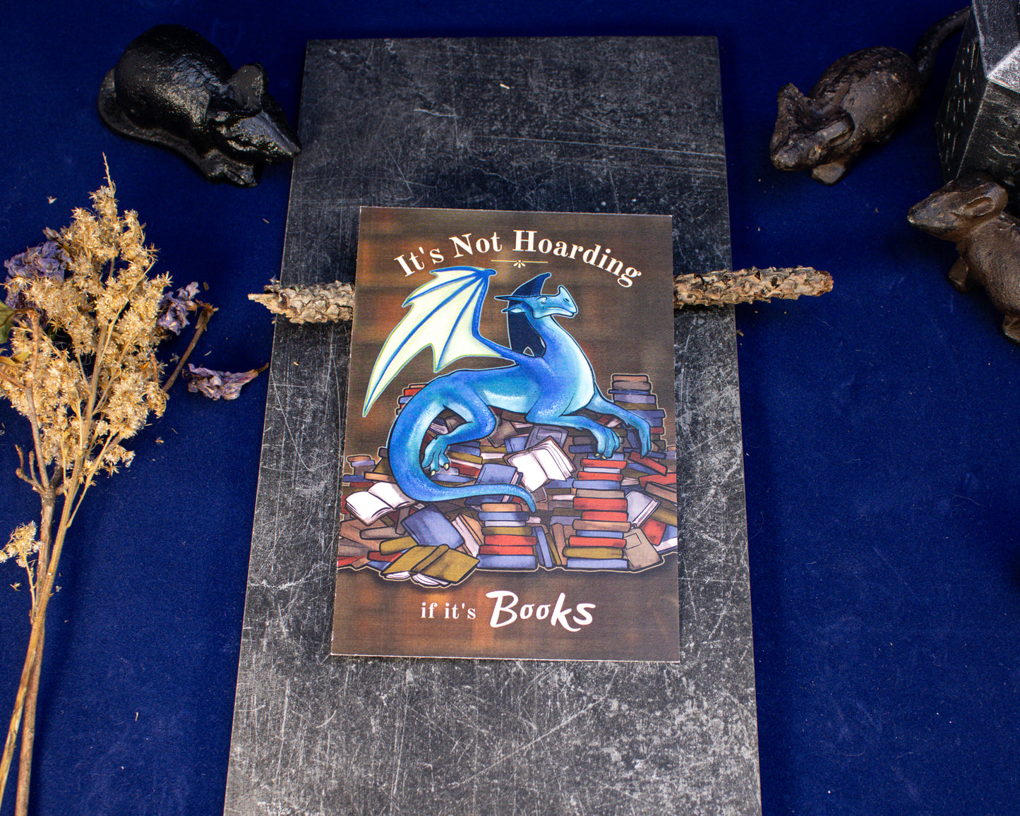 "It's Not Hoarding if It's Books" Art Card