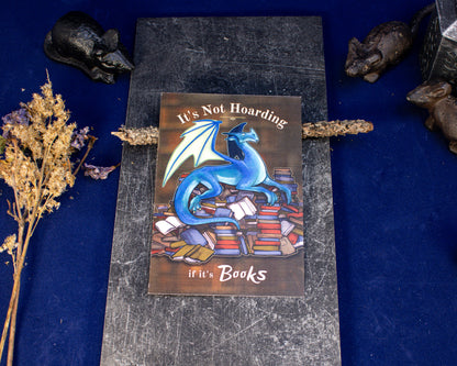 "It's Not Hoarding if It's Books" Art Card